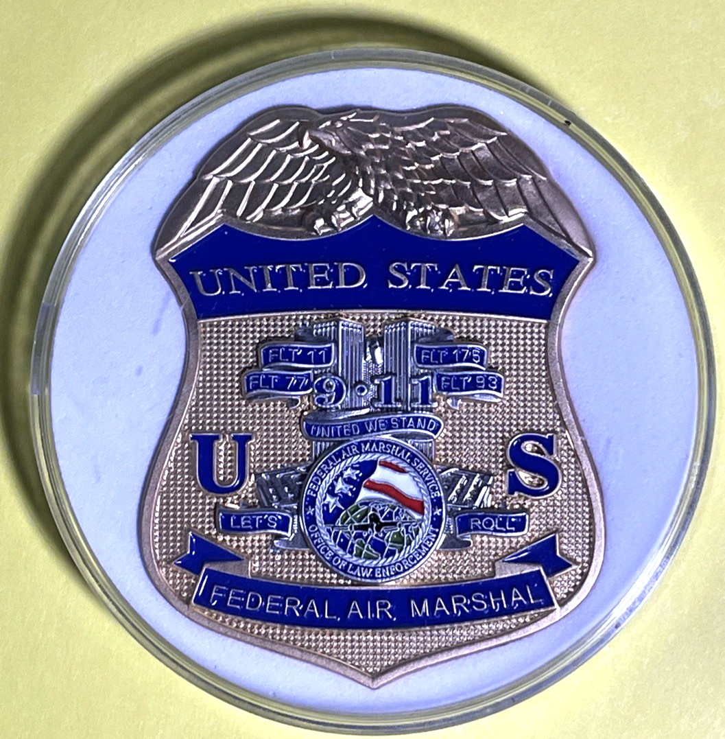 ✅🔥U.S. Federal Air Marshal Service - FAMS - 9/11 SAINT MICHAEL CHALLENGE COIN