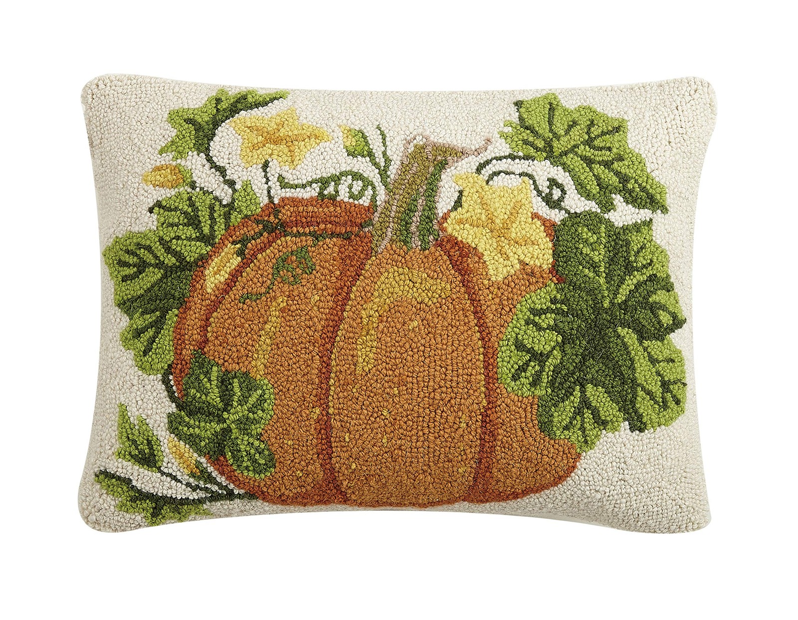 Peking Handicraft 31ML436C20OB Fall Pumpkin Hook Pillow, 20-inch Length, Orange
