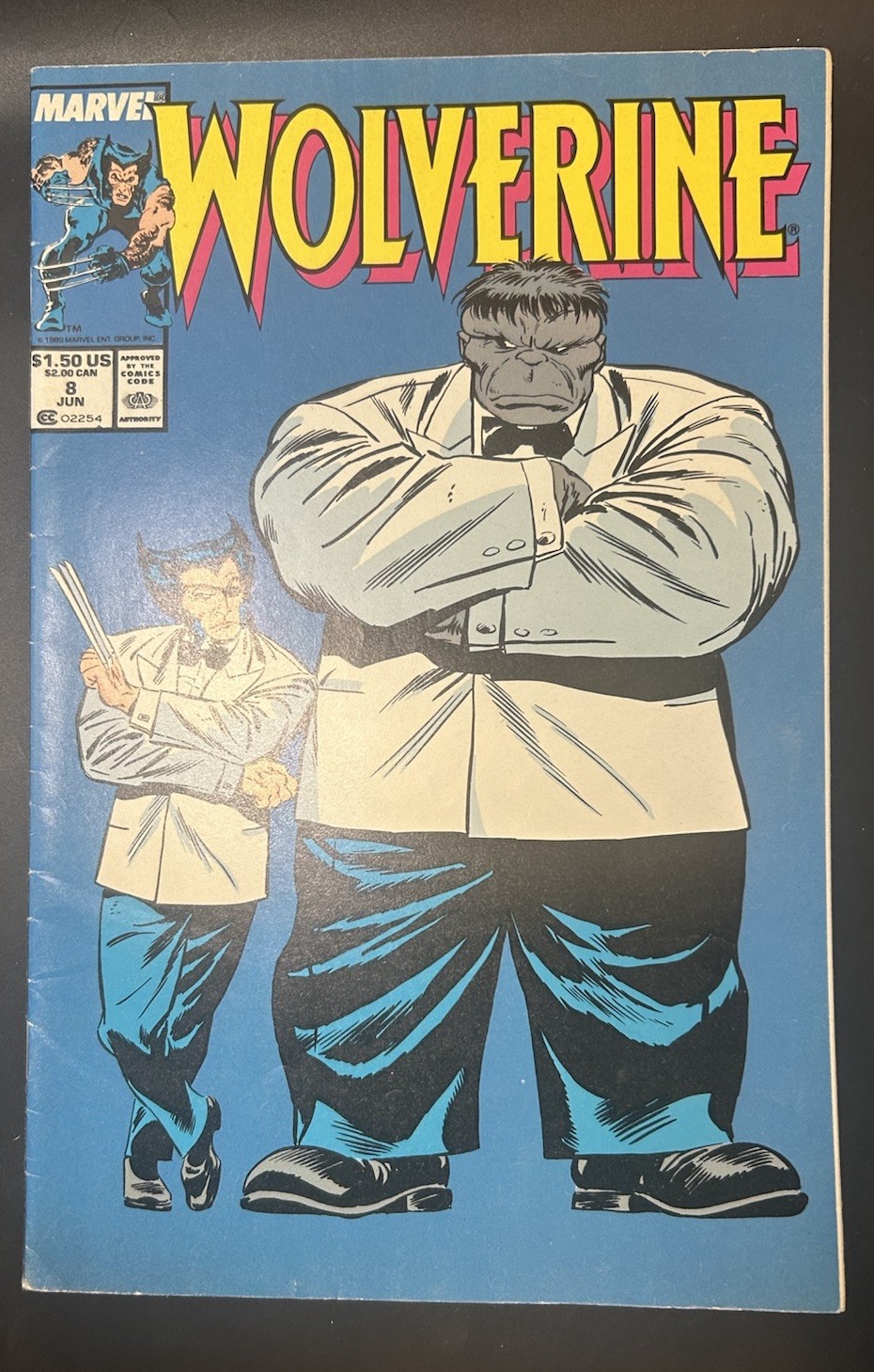 Wolverine 8 Iconic John Buscema Cover Hulk Joe Fixit Copper Age 1989 VG+ To Fine