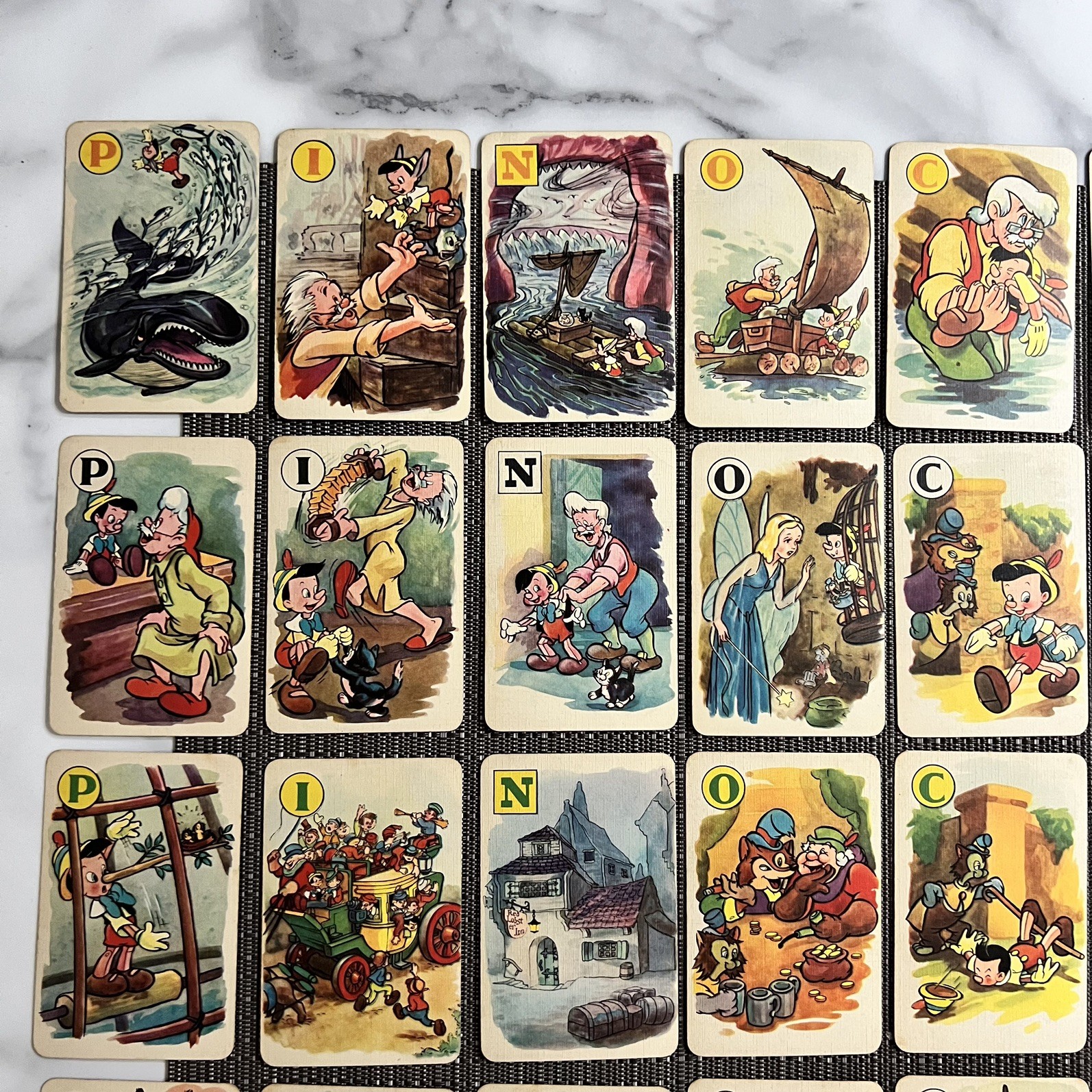 1940 Pinocchio Castell Bros. Ltd. Pepys Disney Rookie RC Full Set 45 Cards