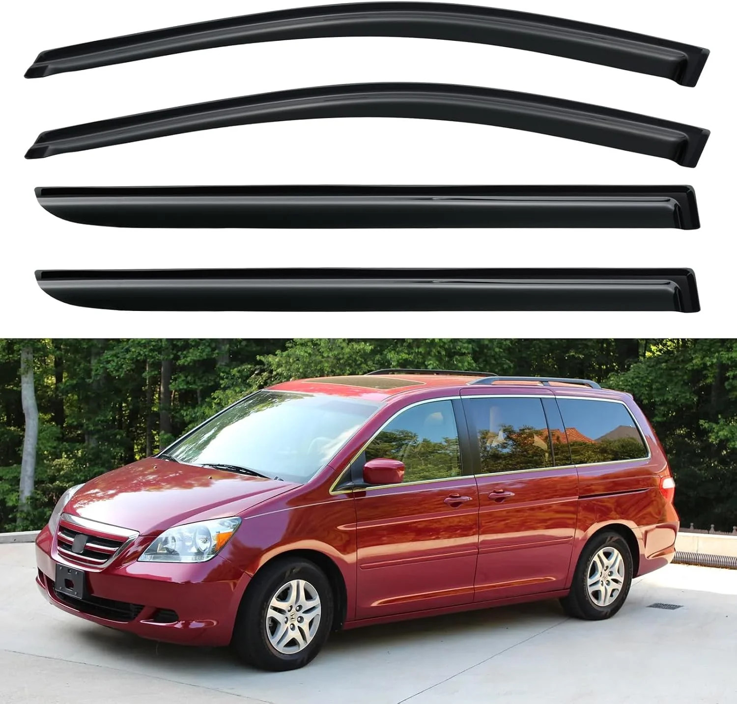 Window Visors Rain Guards for 2005 2006 2007 2008 2009 2010 Honda Odyssey, Out-C