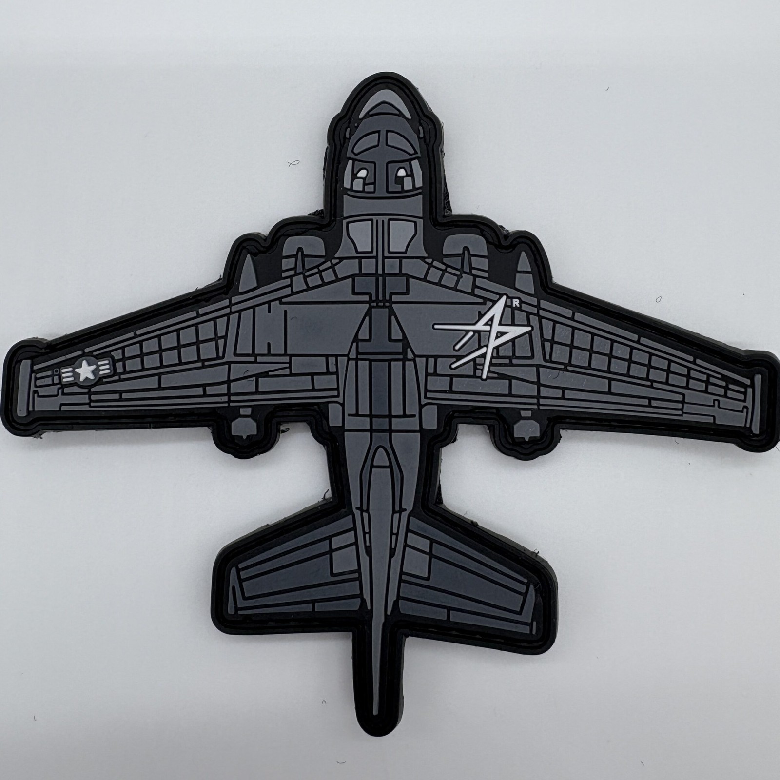 Lockheed Martin® S-3 Viking™ Silhouette PVC Patch, 5 in, Hook and Loop