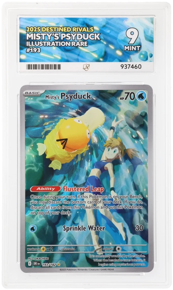 ACE 9 Mint Misty's Psyduck 2025 Destined Rivals 193/182 Illustration Rare