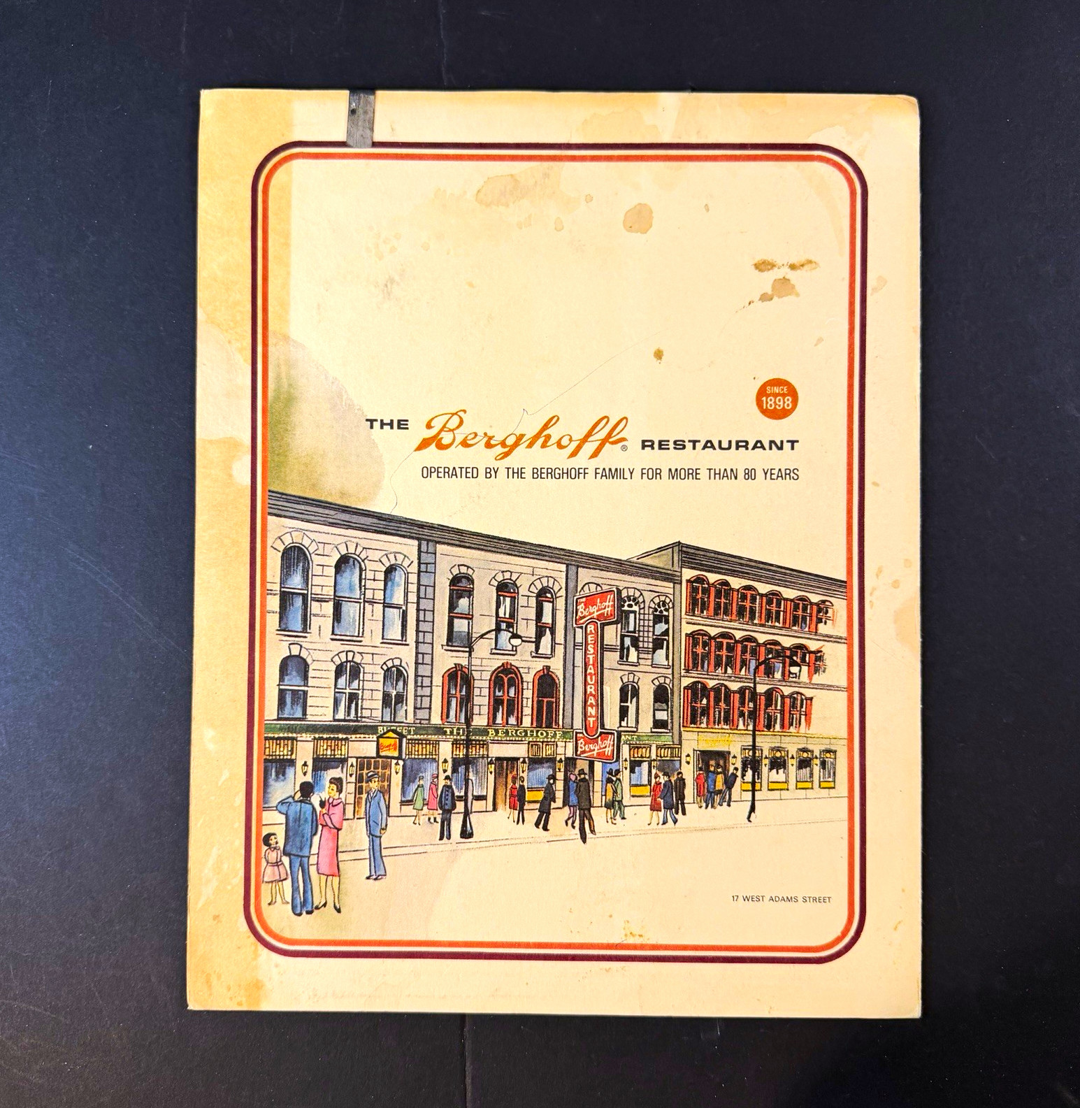 Vtg 1970s Berghoff Restaurant Chicago Dinner Menu Booklet with Daily Menu Sheets