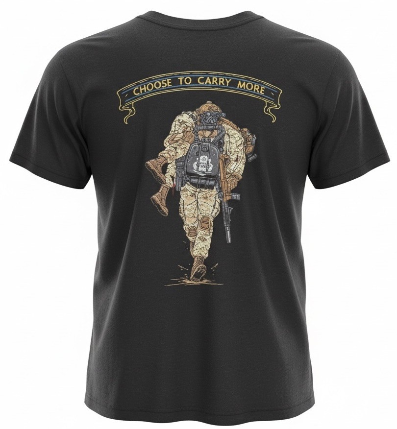 STP Large T- Shirt Men, Black ,Choose To Carry More, SOCOM SEAL BUDS NSW DEVGRU