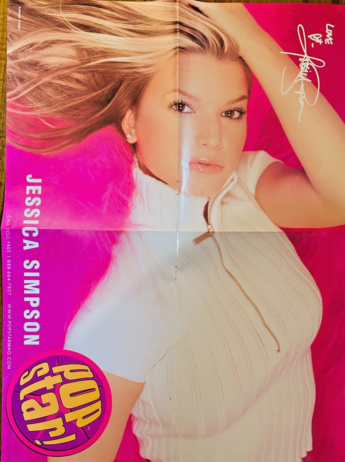 Jessica Simpson / Aaron Carter Double-Sided Poster – Pop Star 2001