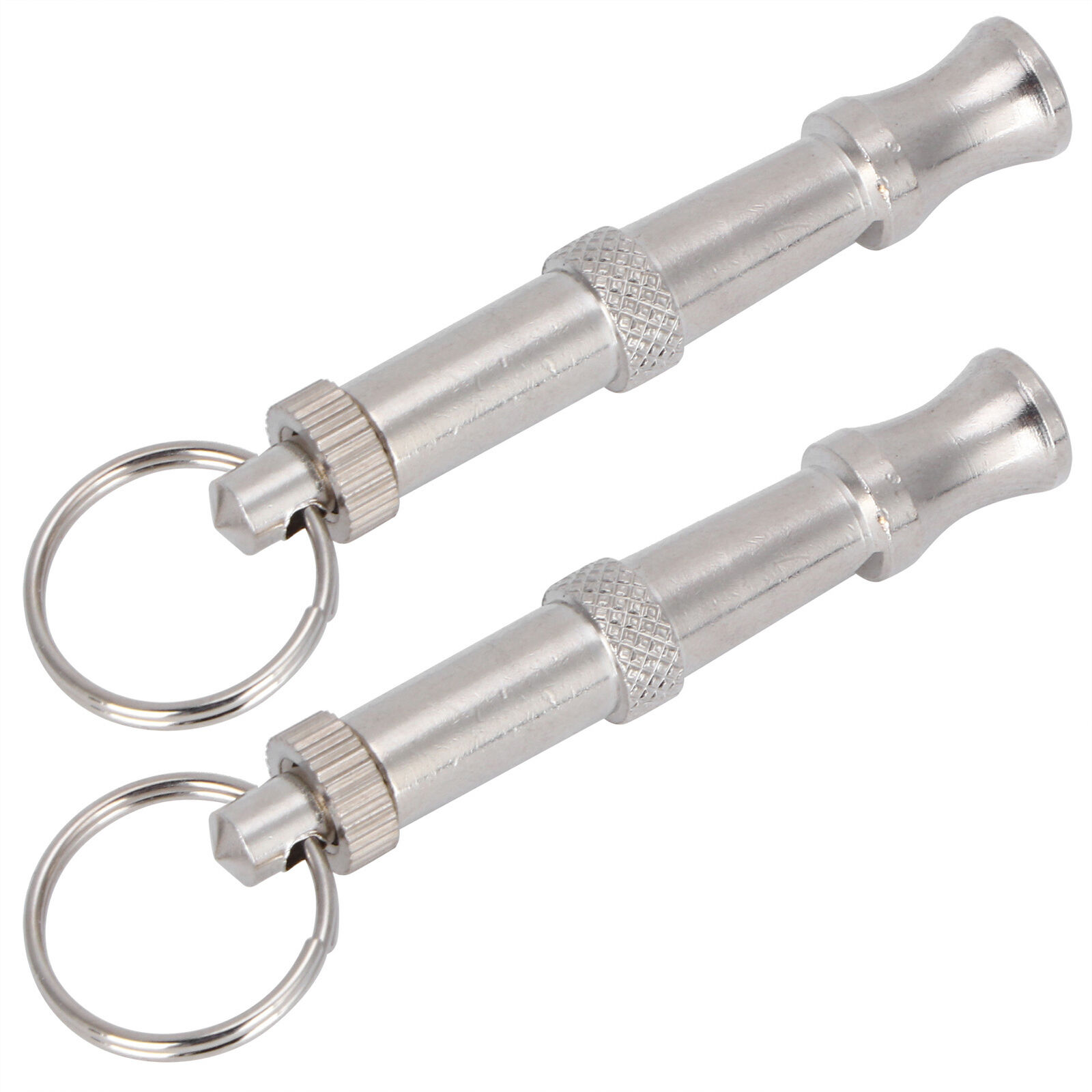2pcs Stainless Steel Ultrasonic Whistle Portable Trainer Training Tool For AOS