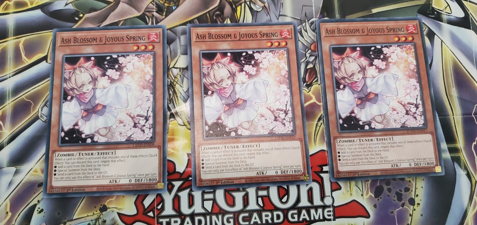 YuGiOh Ash Blossom & Joyous Spring x3 Common Mixed Set