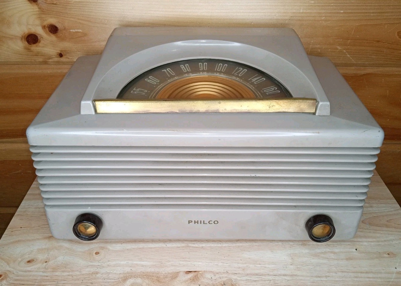 Philco  Model 51-930 6 Tube AM Table Radio Rare Gray Variant 1951 Untested