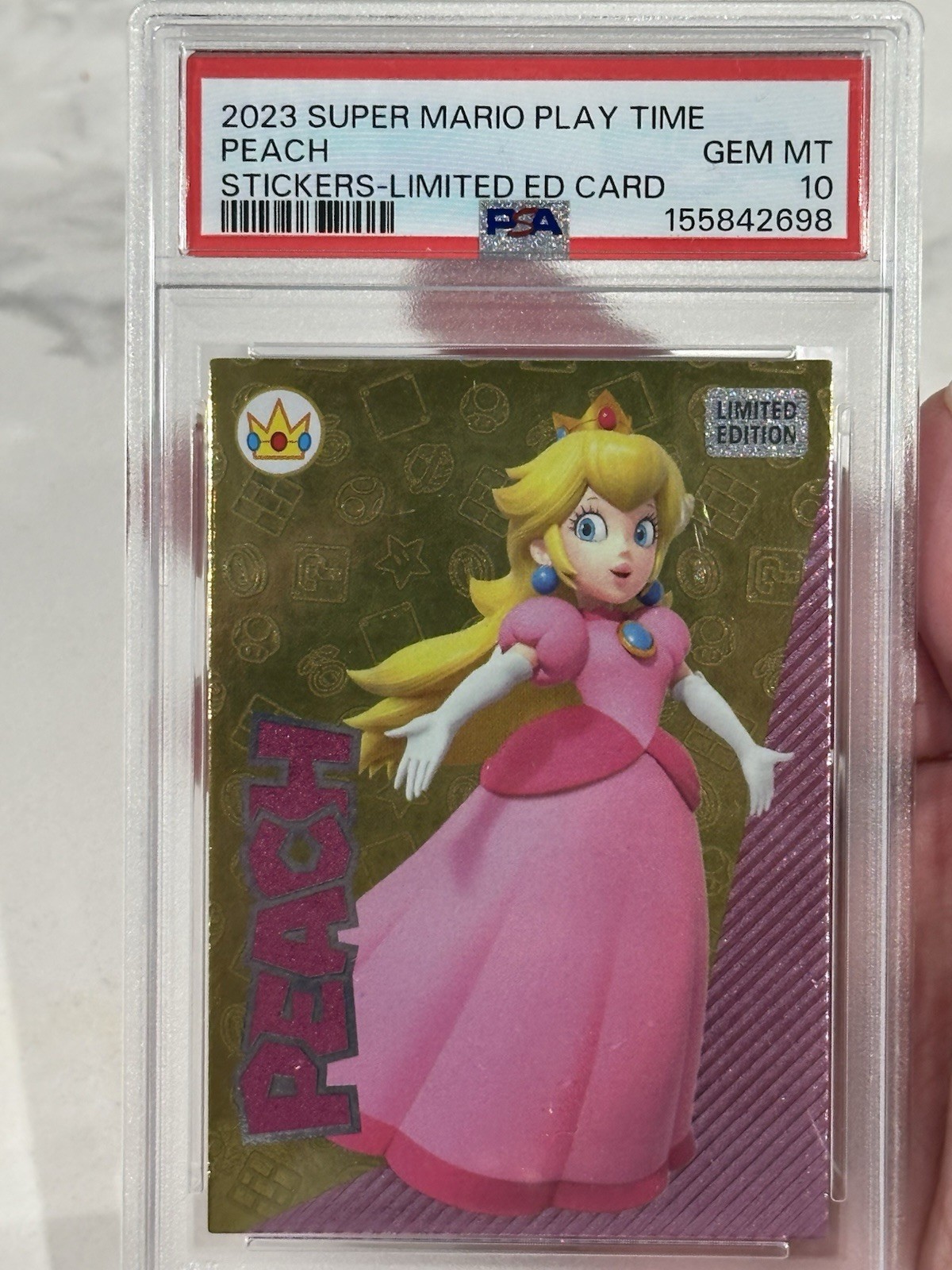2023 Panini Super Mario Gold Limited Editon Peach Psa 10