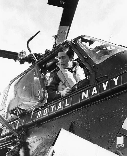 Prince Charles In The Cockpit Of A Royal Navy Wessex Helicopter 1974 OLD PHOTO
