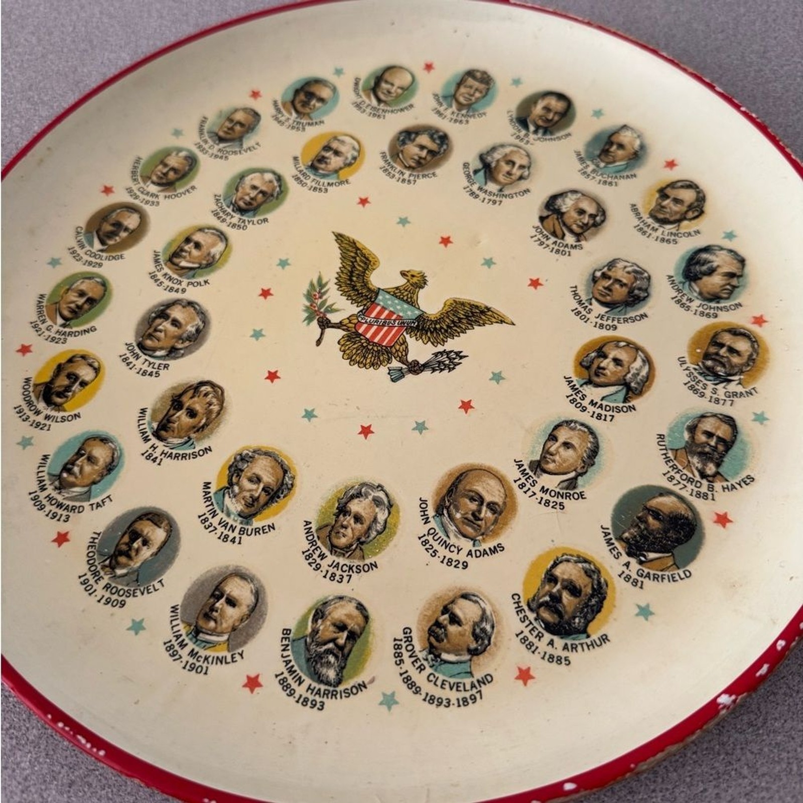 Vintage 1963 US Presidents Collectible Plate