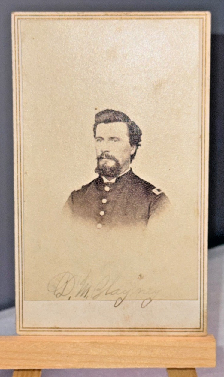 1865 Civil War CDV Captain David M. Blayney, 12th W. Va. Infantry Co. E Signed