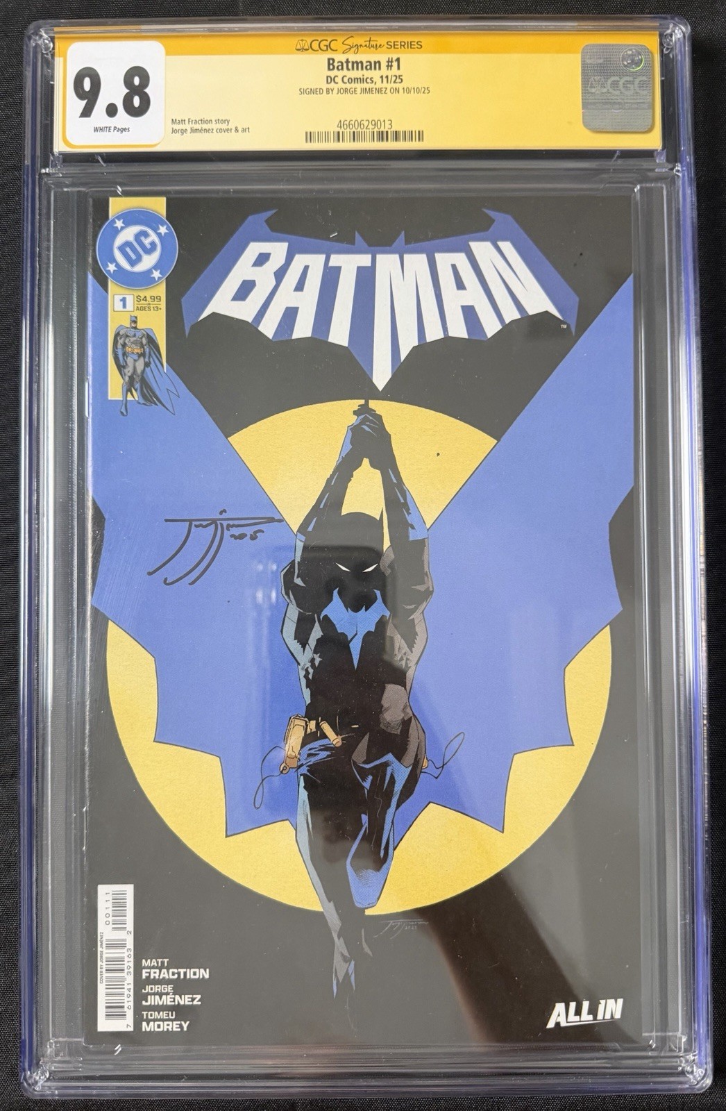 Batman #1 (2025) CGC 9.8 SS Signed Jorge Jimenez Signature Series DC Comics