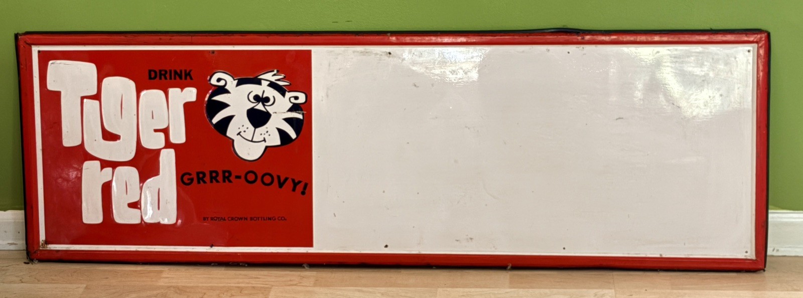 Vintage Tiger Red Soda RC Advertising Display Tin Sign LARGE 52” long    