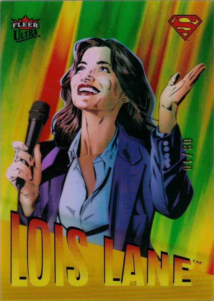 2025 2026 Fleer Ultra Superman '95 Retro Gold Parallel R-21 Lois Lane 08/10