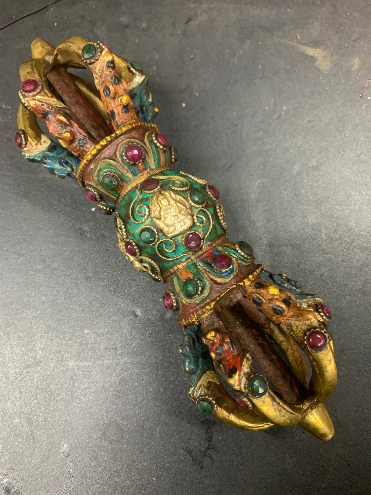 Huge Wonderful Tibetan Brass Hand Made *Buddhism Implement*