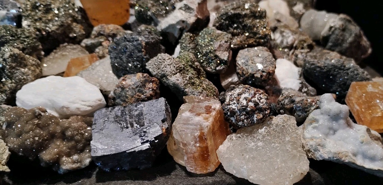  Galena Sphalerite Barite Pyrite Musc. Mica Marcasite  Dolomite Drusy Qtz 1.5 Lb