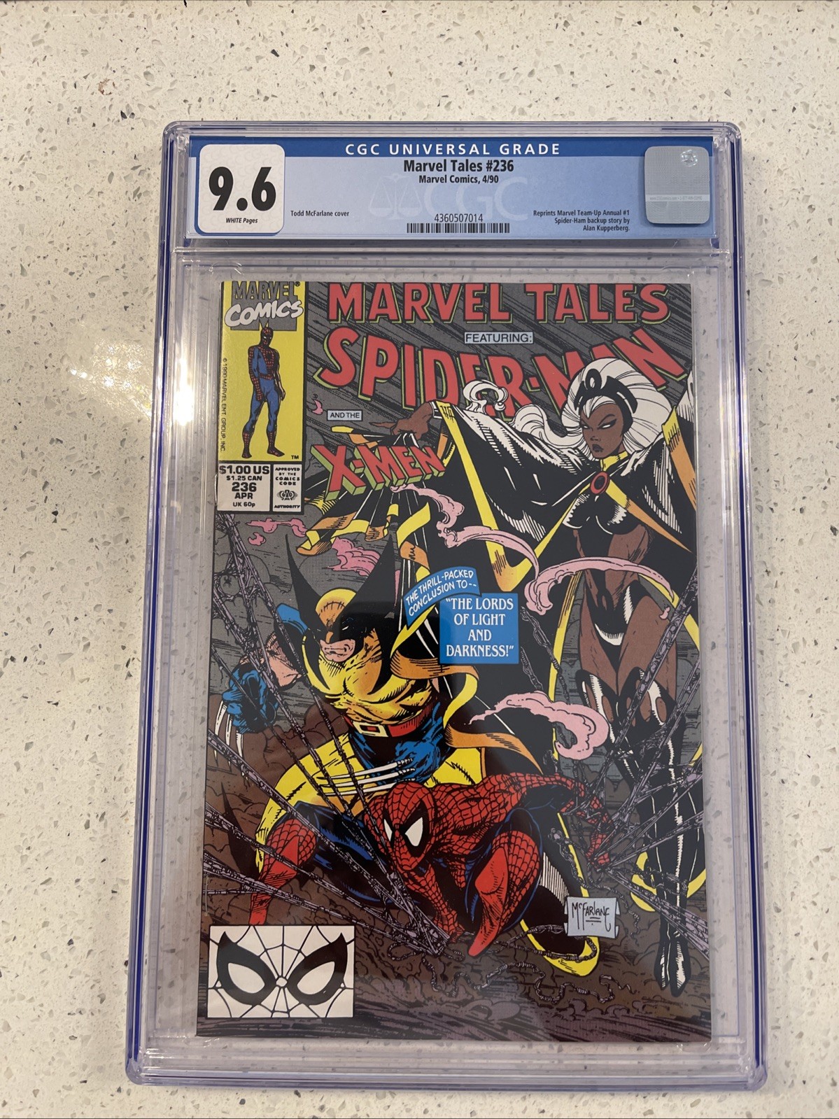 MARVEL TALES #236 CGC 9.8 WP (1990) Spider-Man and X-Men Todd McFarlane cover