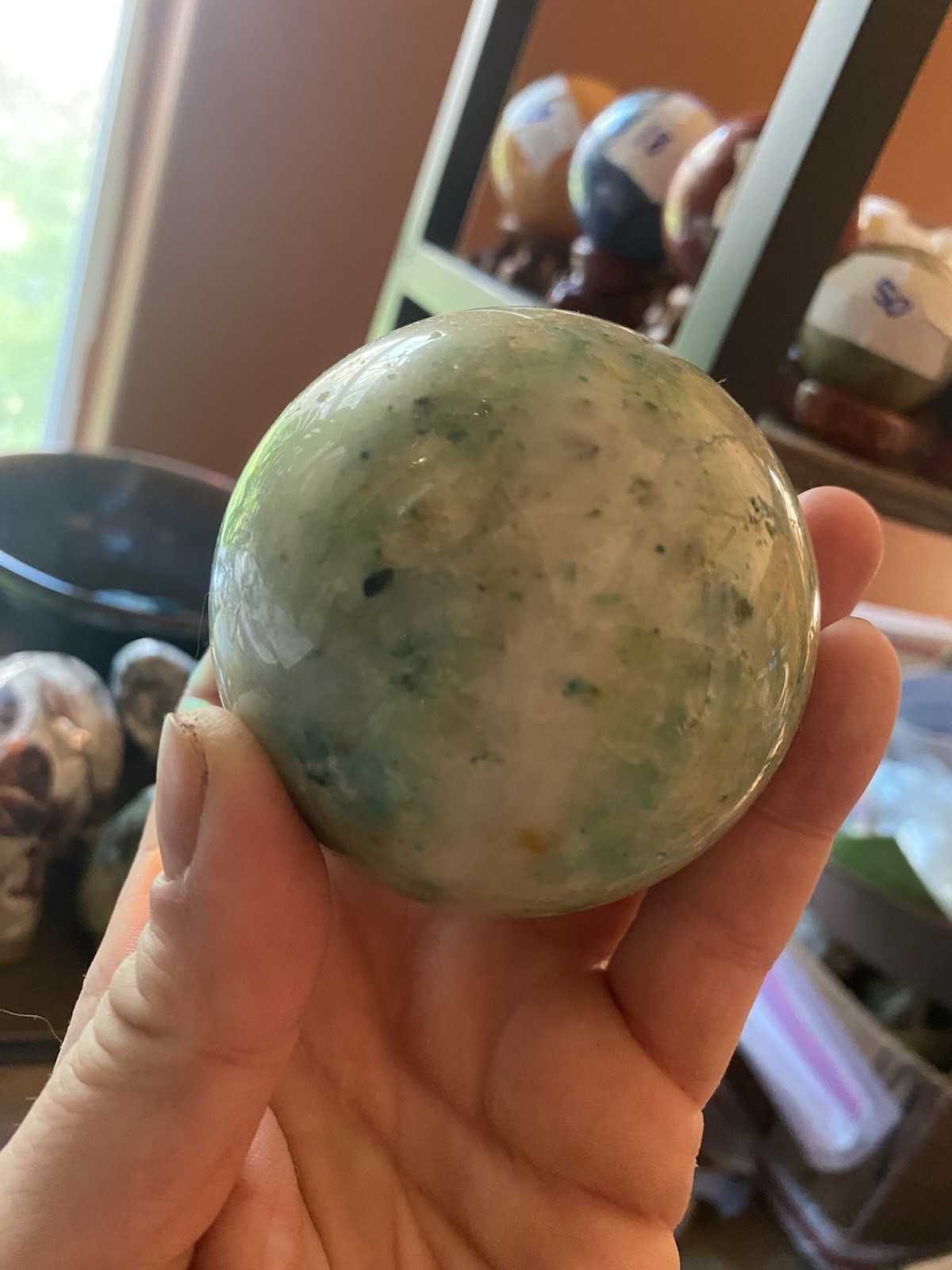Pheonix Stone Sphere 69.3 mm. 1 Lb. Natural Crystal Stone High Quality