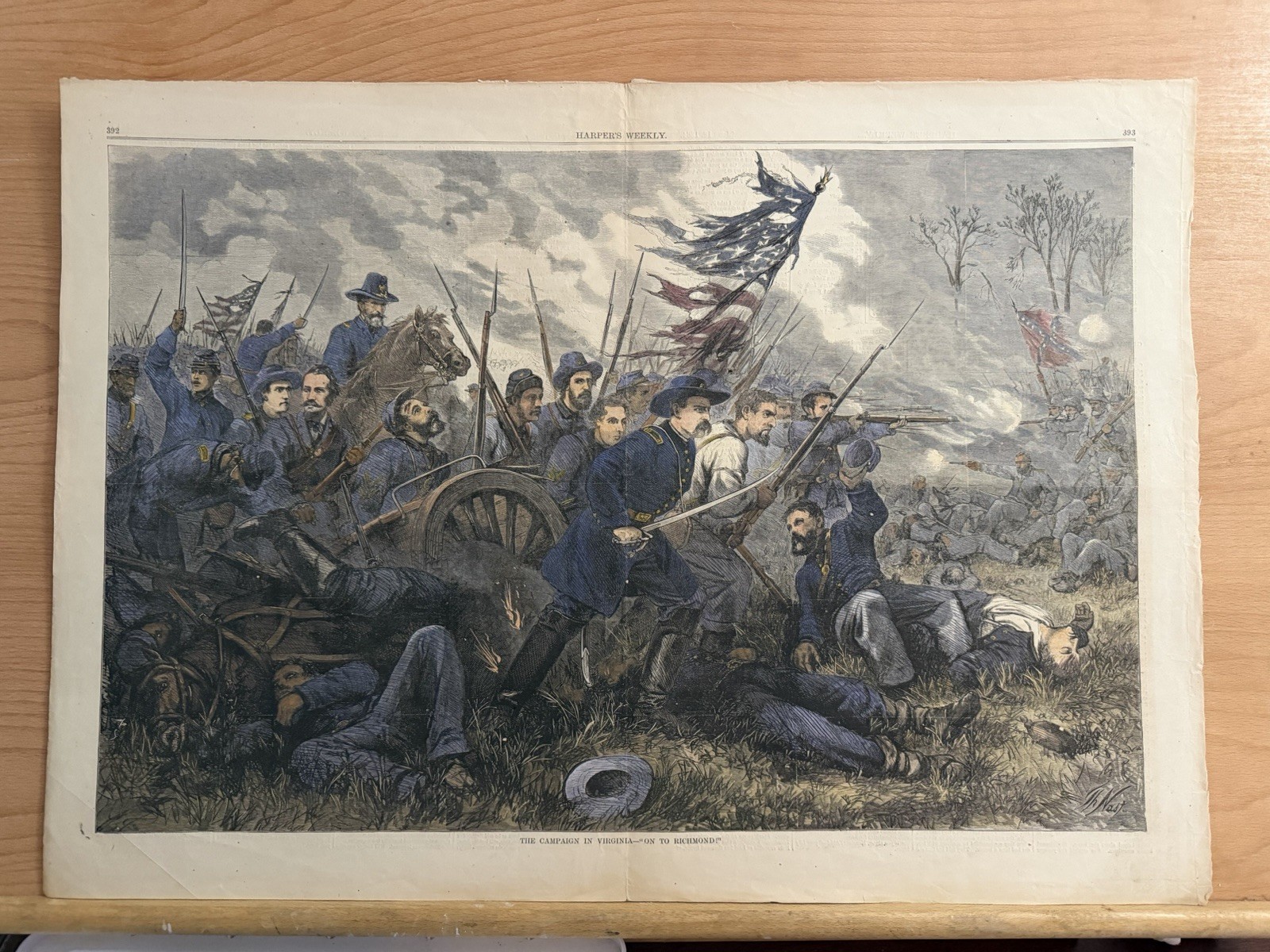 THOMAS NAST 1864 CIVIL WAR “ON TO RICHMOND” HARPER’S WEEKLY