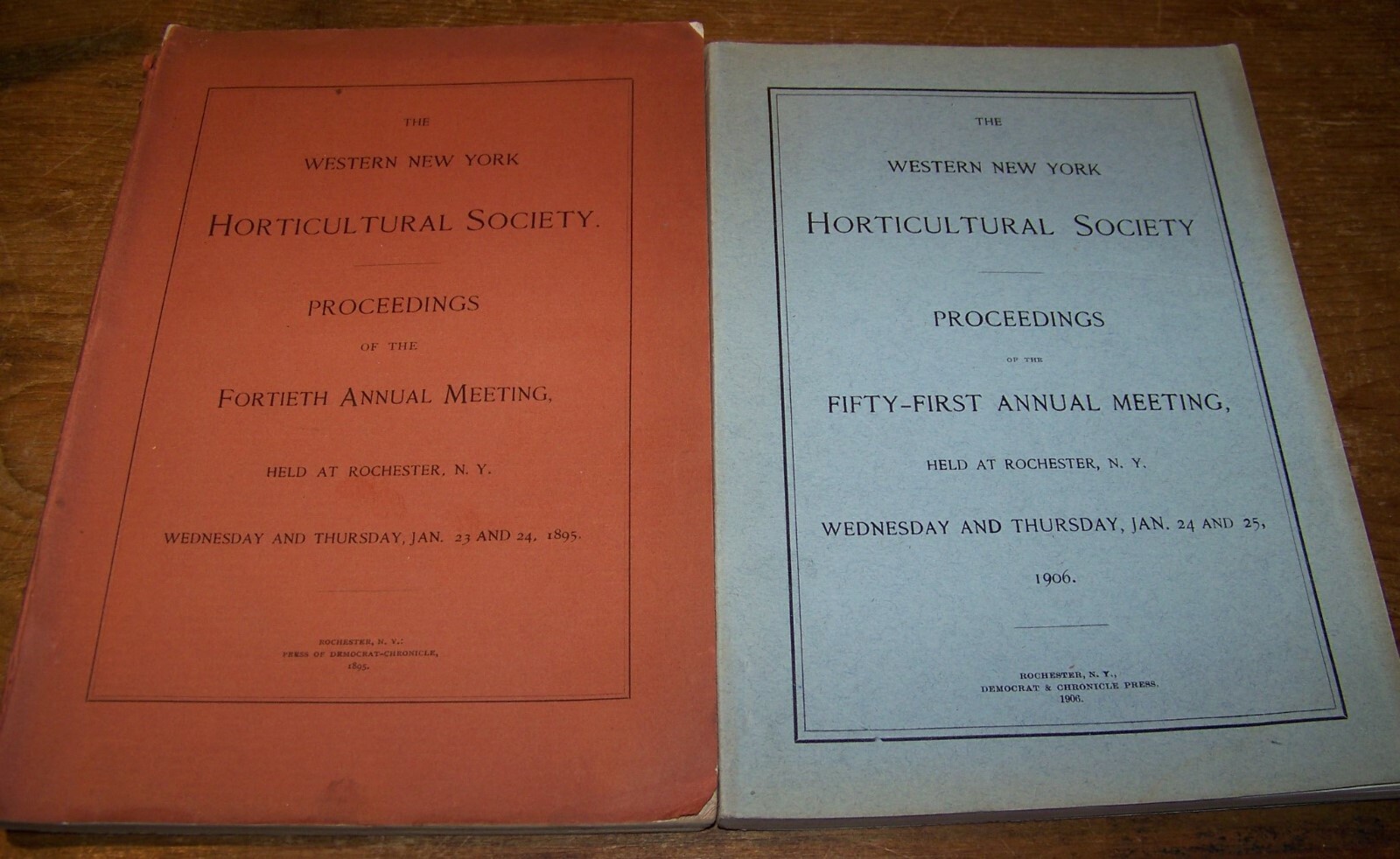 1895 1906 LOT 2 ANTIQUE NEW YORK HORTICULTURE SOCIETY CONVENTION PROGRAM GUIDE