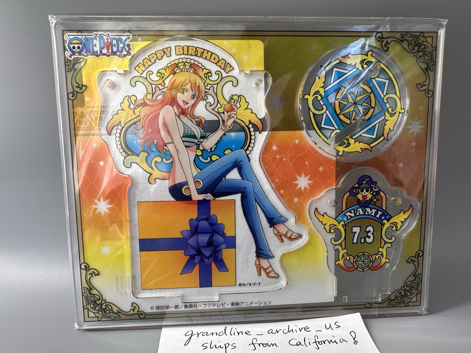 One Piece Nami Birthday Acrylic Stand Mugiwara Store 2022 New Sealed