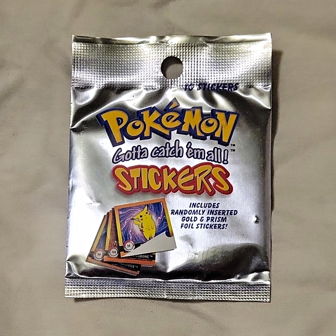 Artbox 1999 Pokémon Stickers Sealed Packs Lot of   7 pack of Stickers Pikachu