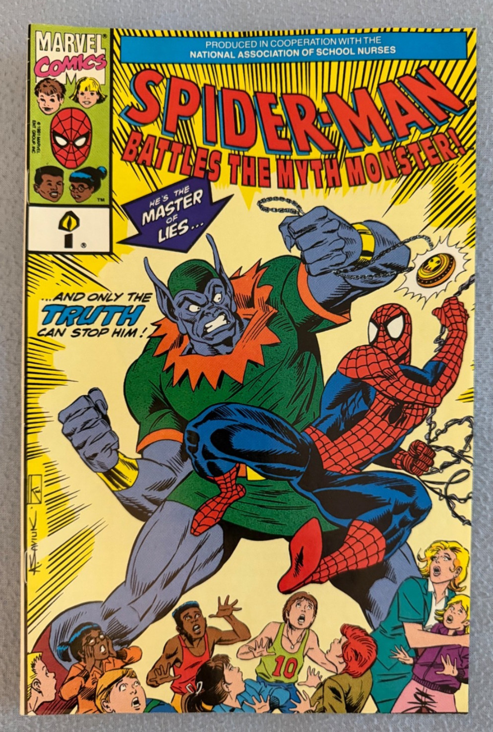 Spider-Man Battles the Myth Monster #1 First Printing (Marvel Comics 1991) Promo