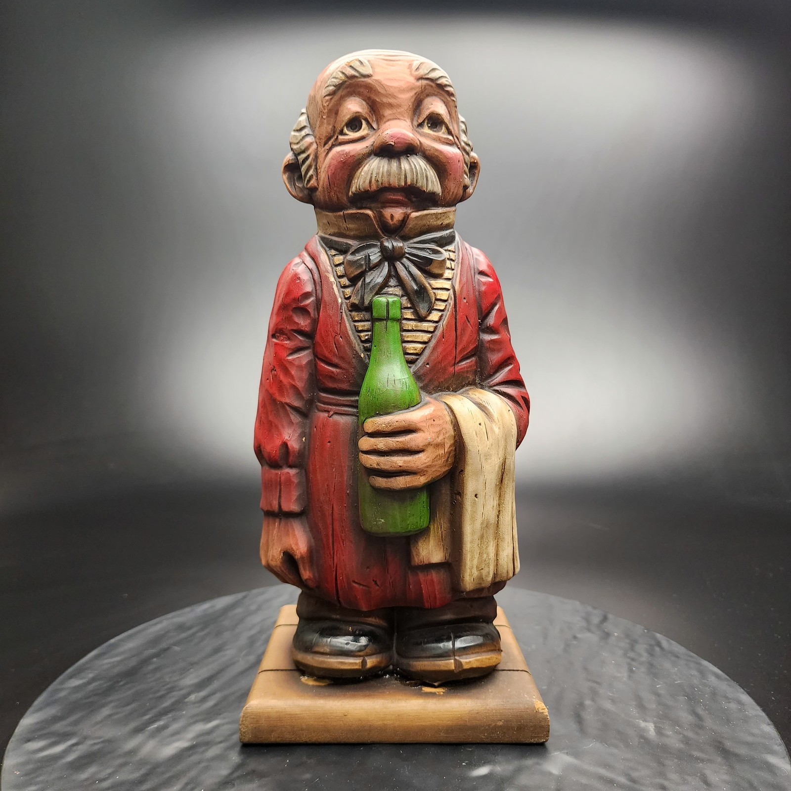 ✨1960s Vintage Alfco NY Resin Drunken Waiter Figure - Unique Collectible Art
