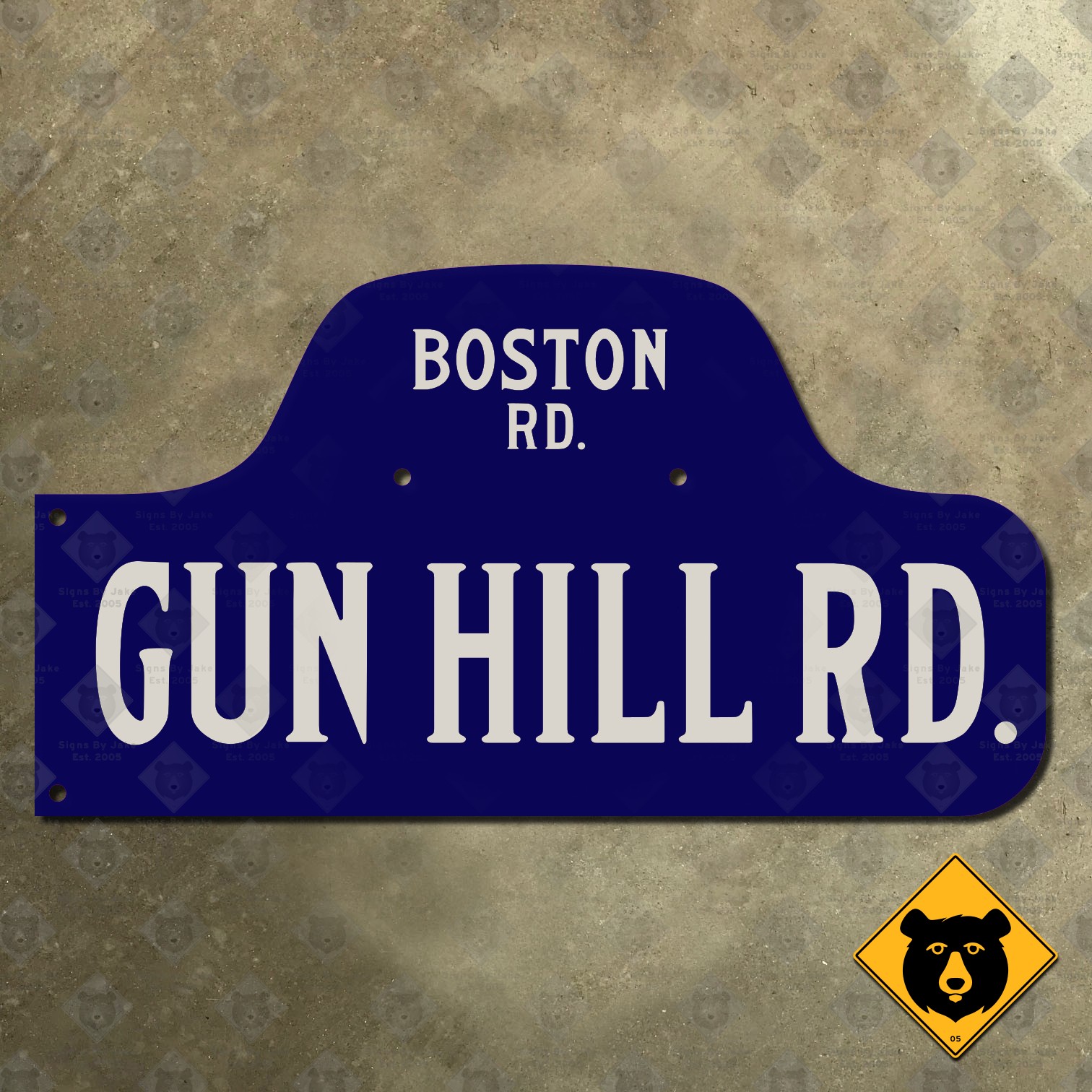 Bronx New York City Gun Hill Road at Boston humpback street sign 16x9