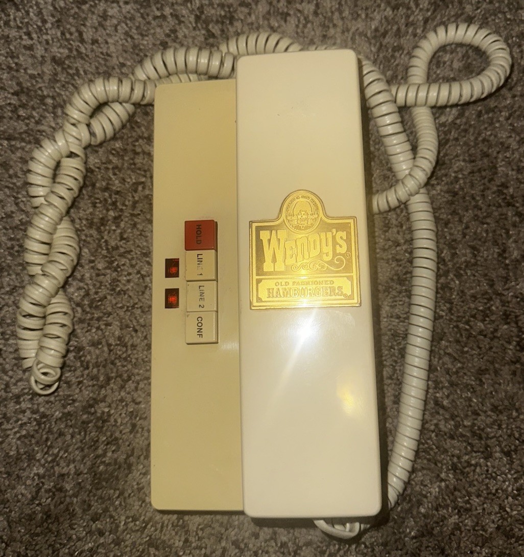 Vintage 1980\'s Corporate Wendy’s Telephone Fast Food Memorabilia SUPER RARE