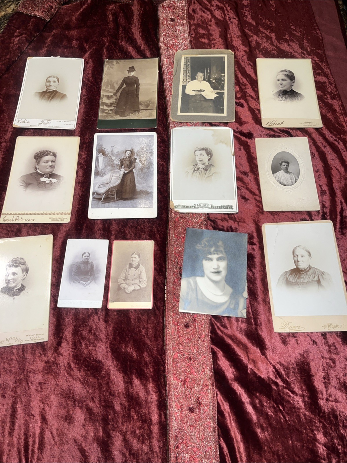 Antique Victorian Photos Women Estate Photo Lot Of 13