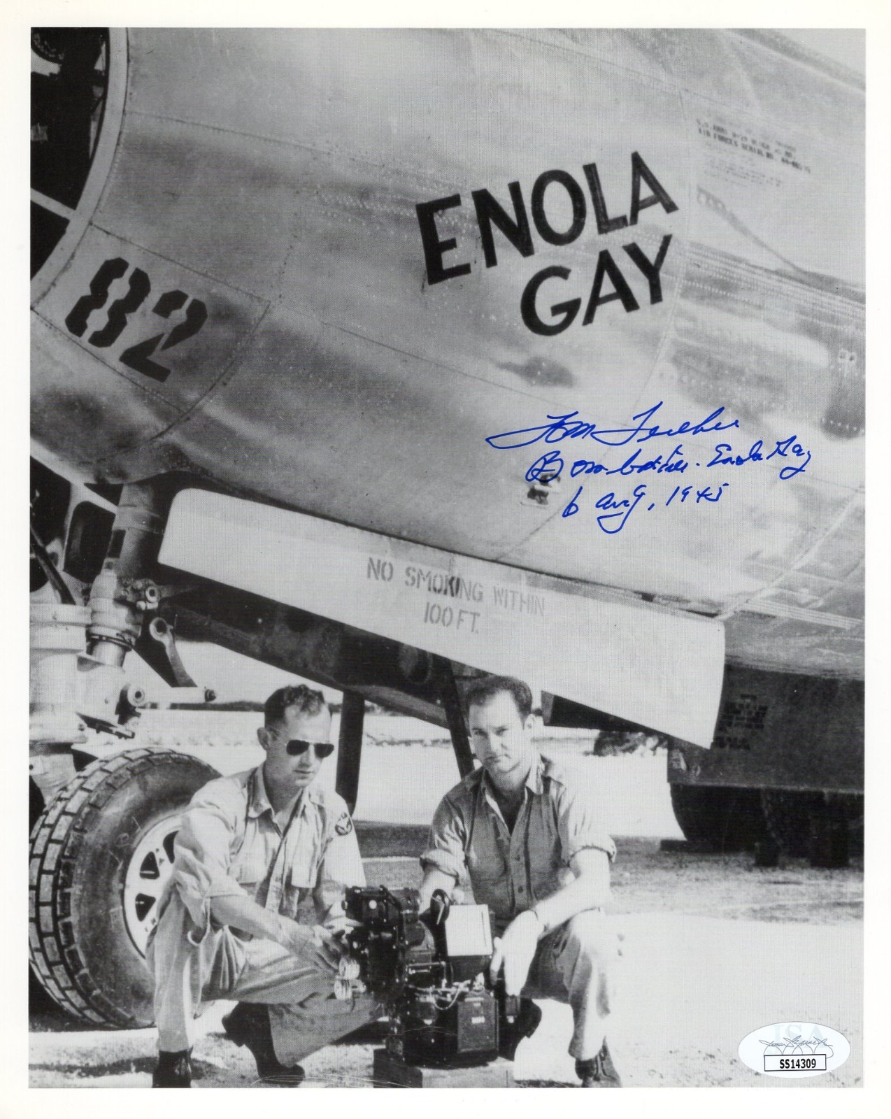 Thomas Tom Ferebee Enola Gay B-29 Bombardier WWII War Signed Autograph Photo JSA
