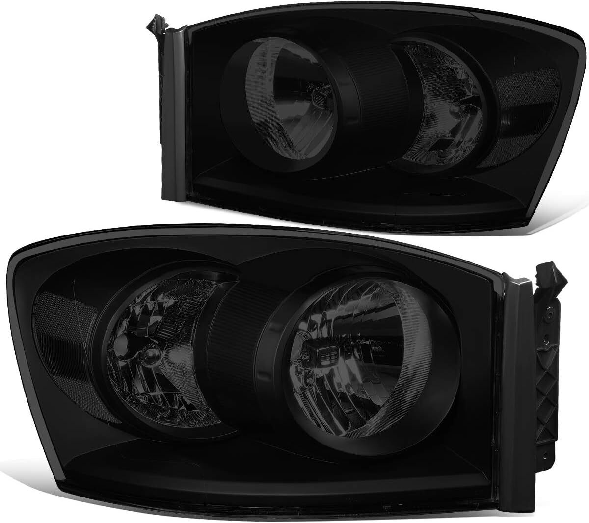 Auto Dynasty Factory Style Headlights Assembly Head Lamps Compatible with Dodge