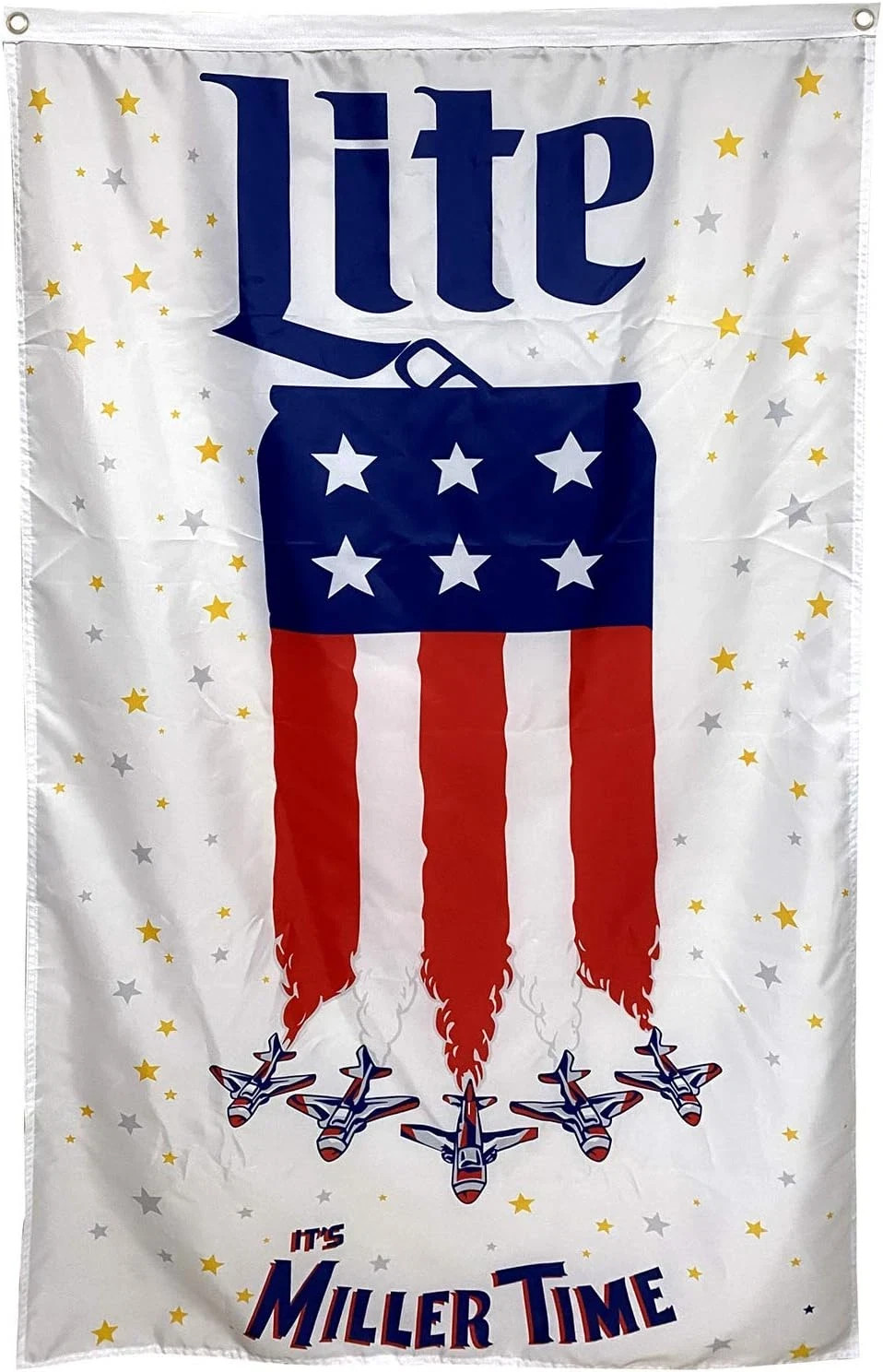 Miller Lite Flag Its Time Milwaukee Brewing American Banner 3x5 ft Bar Man Cave