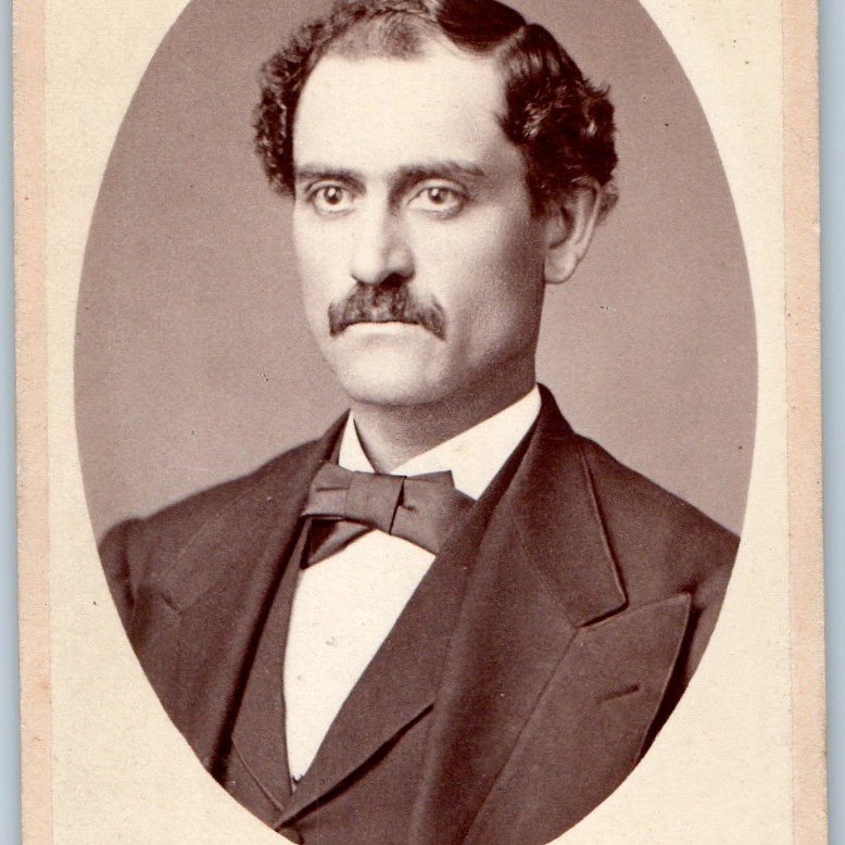 c1870s Denver, CO CDV Photo Mustachioed Man Portrait Hosier & Calhoun Victorian