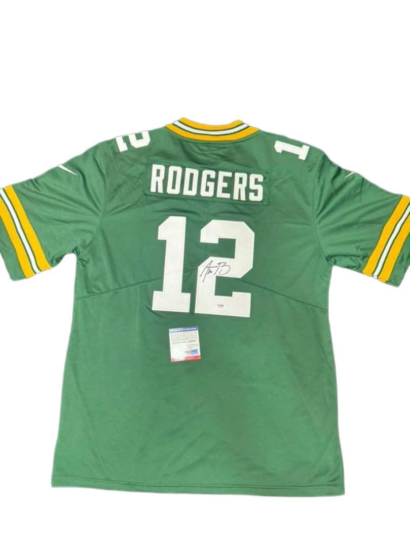 Aaron Rodgers Signed Green Bay Packers Jersey #12 Autographed PSA/DNA COA