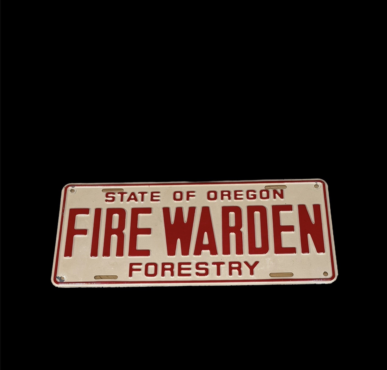 RARE Antique Oregon State Fire Warden Forestry Metal License Plate