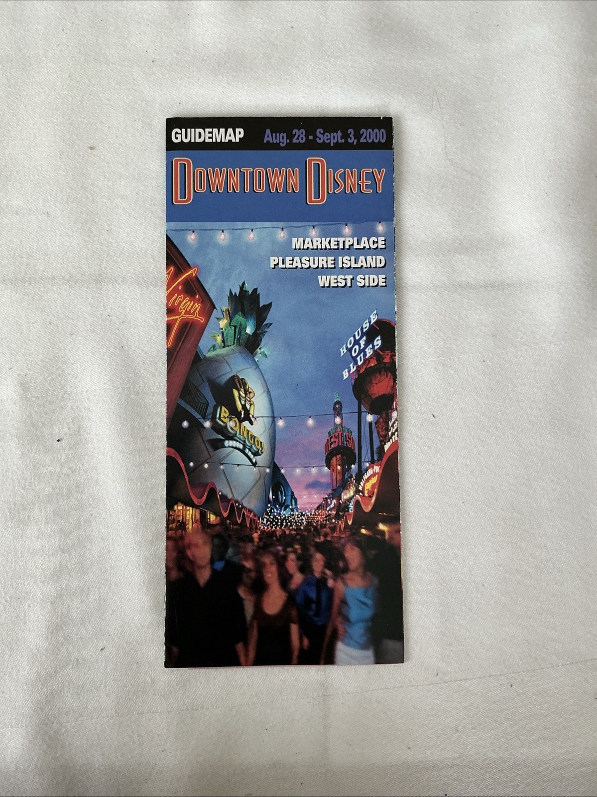 March 2000 Downtown Disney guidemap Pleasure Island, Marketplace, West End