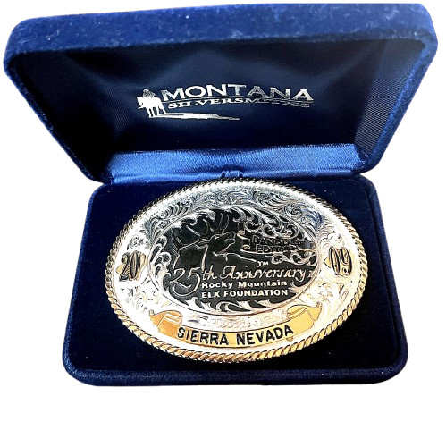 2009 25TH ANNIVERSARY ROCKY MOUNTAIN ELK FOUNDATION (RMEF) BUCKLE - COLLECTOR\'S