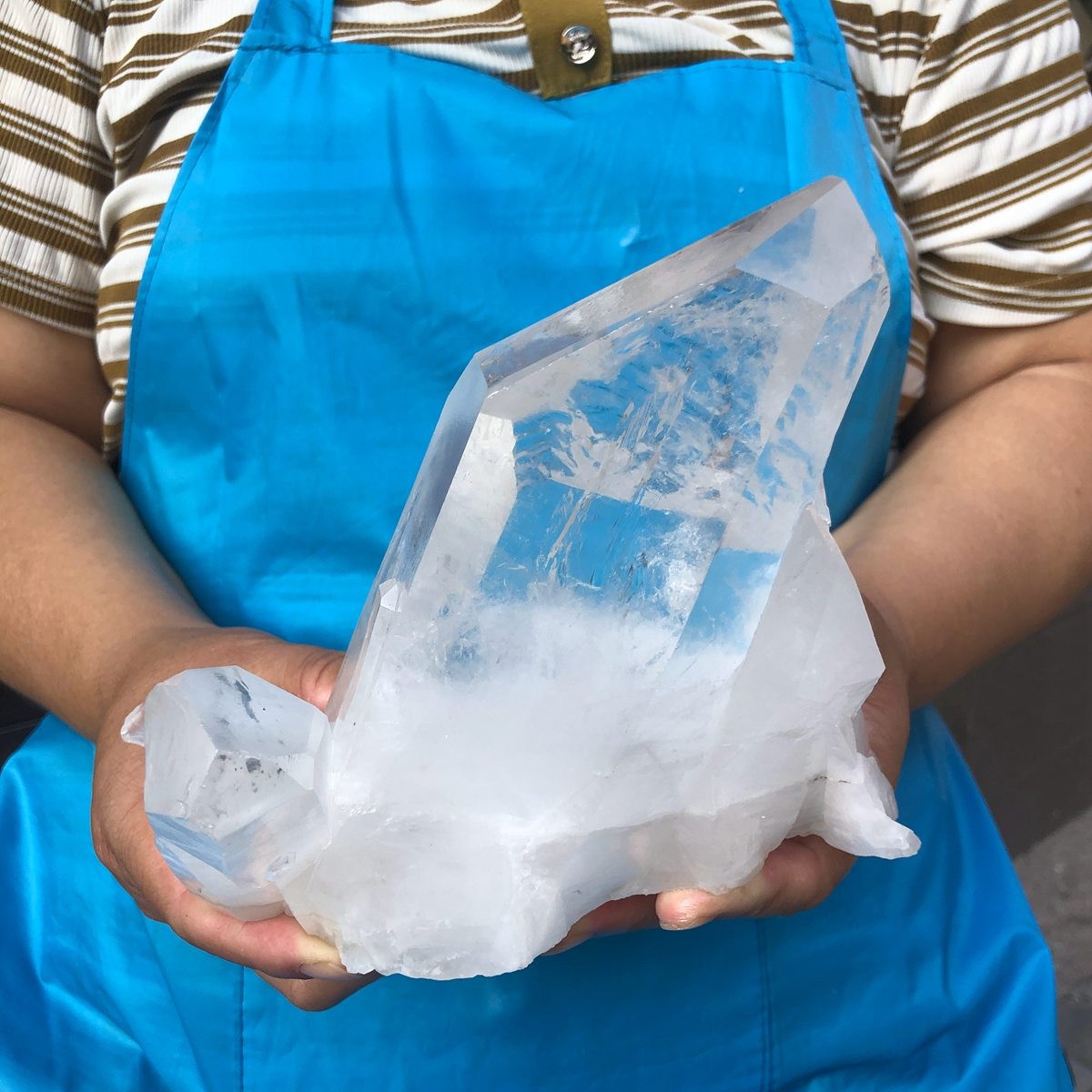 4.2LB Natural Transparent White Quartz Crystal Cluster Specimen Healing 6715