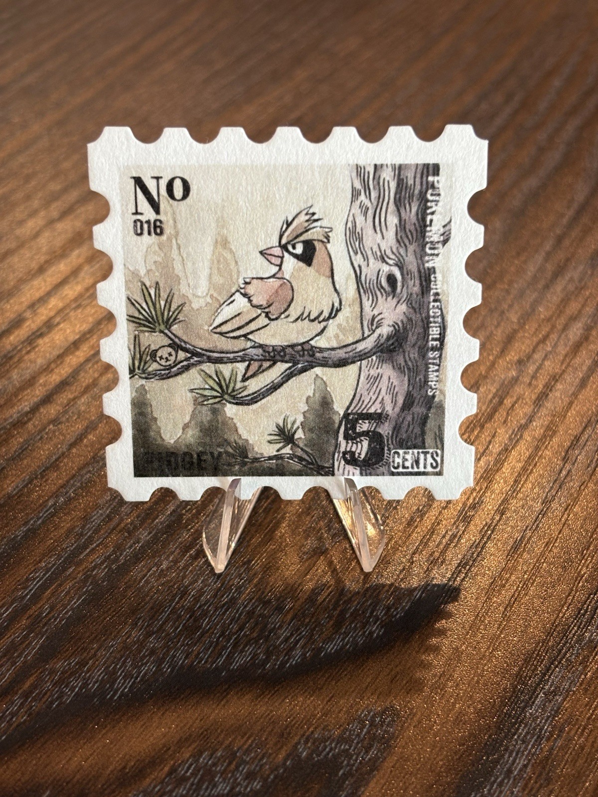 Pokémon Pidgey Fan Art Collectible Stamp No. 16 Special Edition 5 Cents