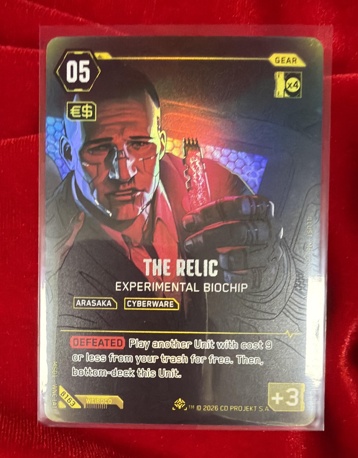 The Relic - Experimental Biochip - Iconic Rare B163 Cyberpunk TCG Beta