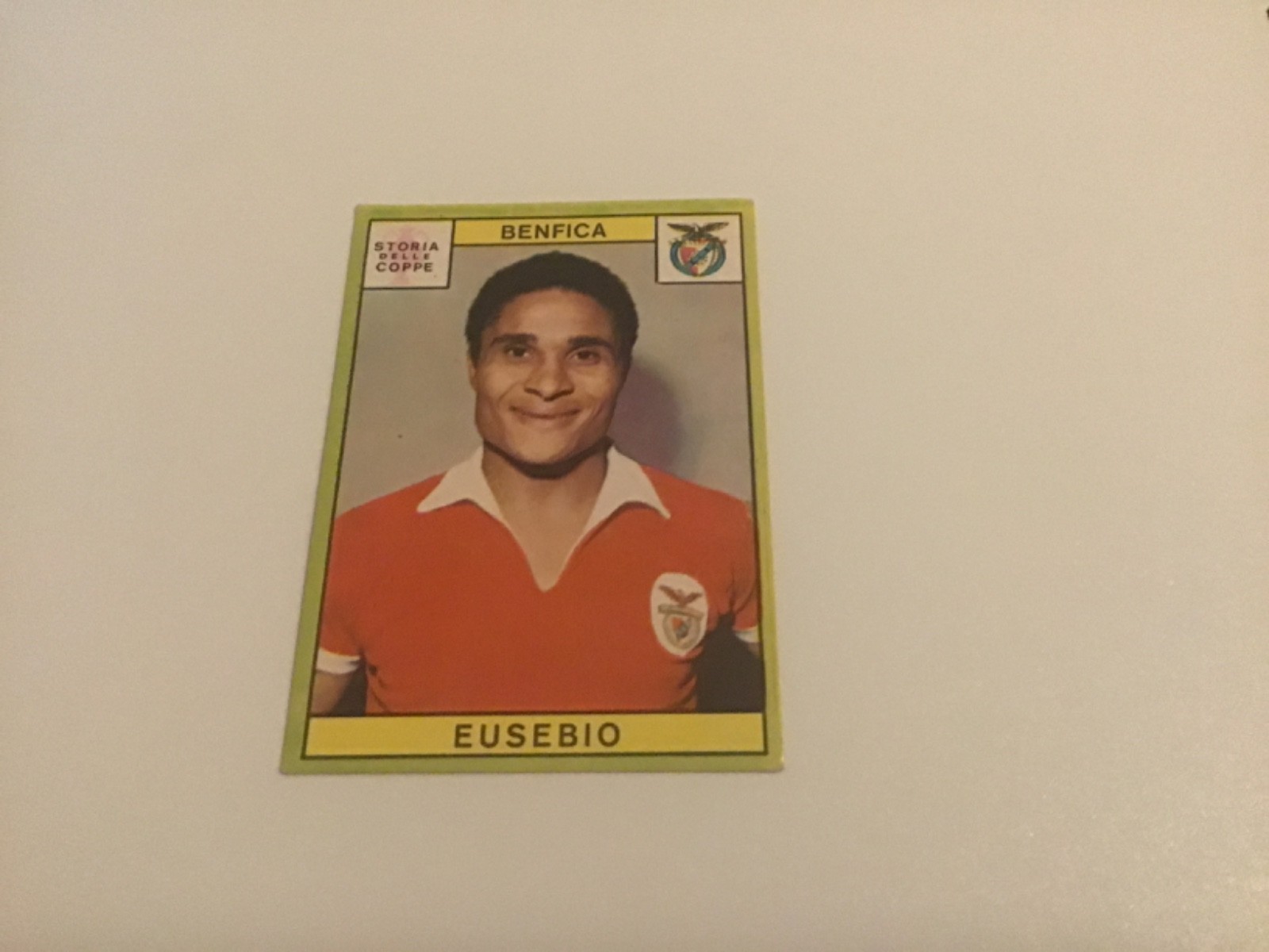 PANINI FOOTBALLERS 1968-69 🇮🇹 EUSEBIO BENFICA 🔴⚪️ # AS PHOTO