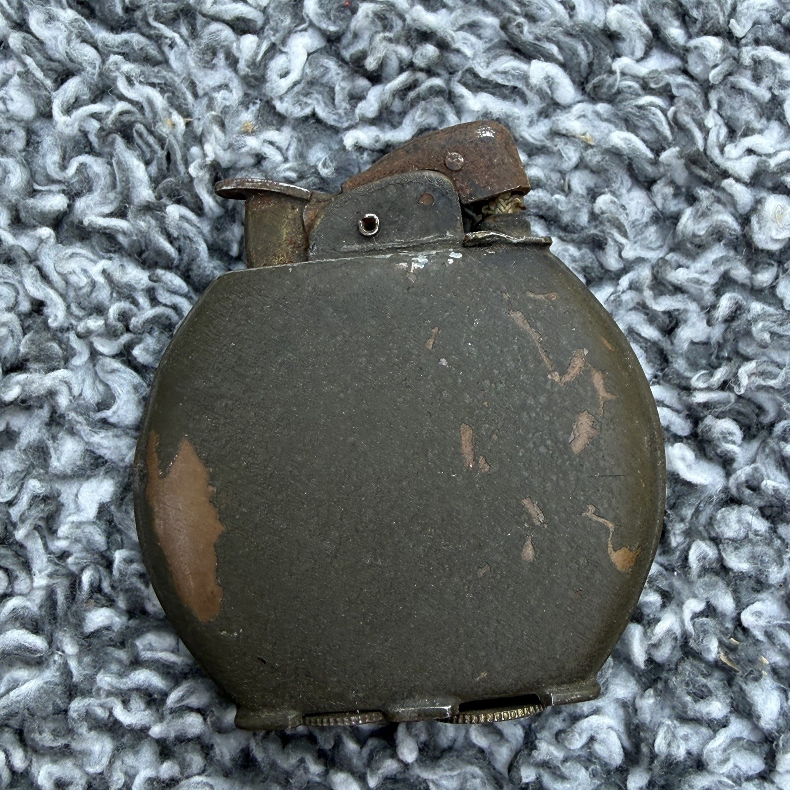 Vintage WW2 Era EVANS SPITFIRE Military Army Green Lighter Pat 19023 1940s’As Is