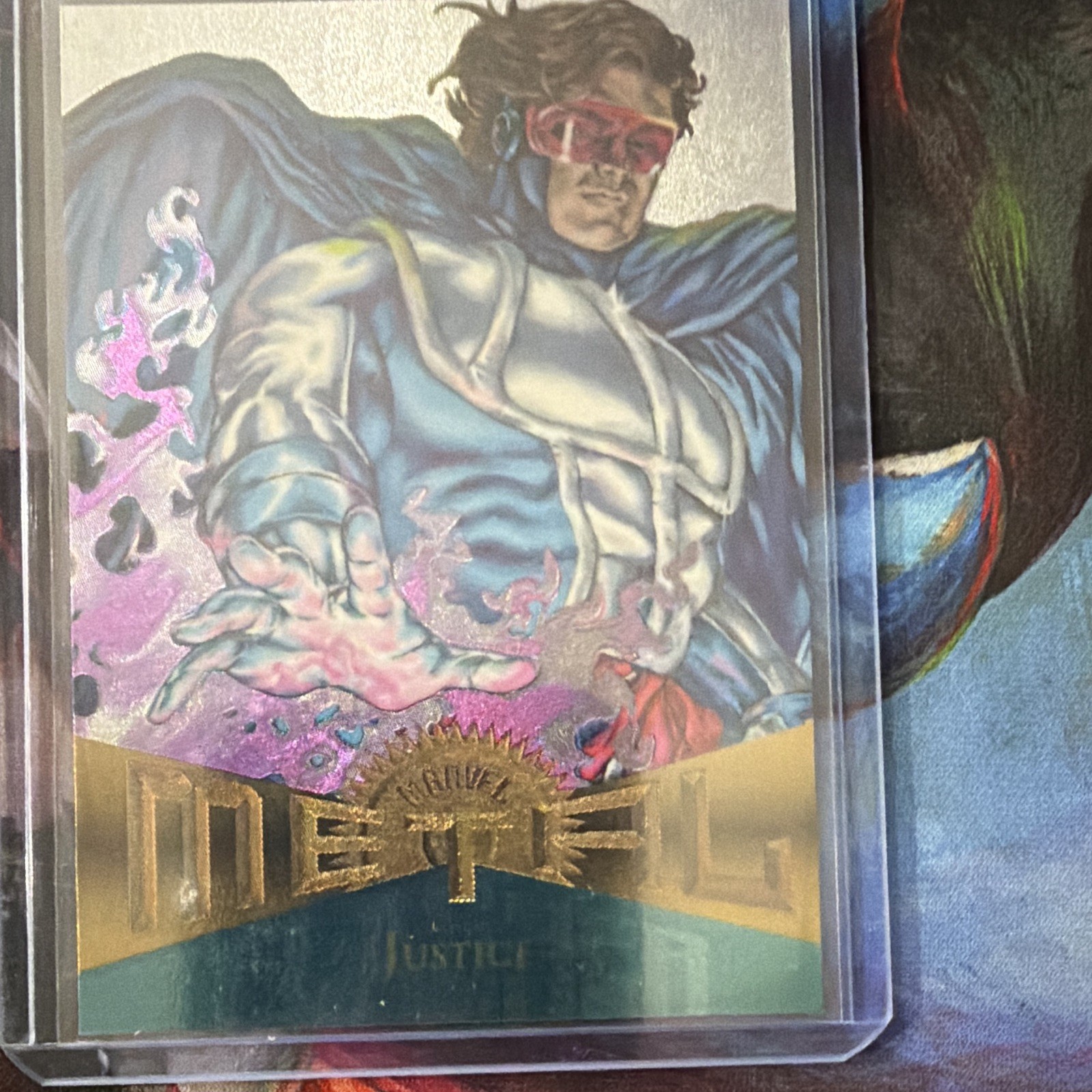 Justice - 1995 Fleer Marvel Metal #64 Silver Flasher