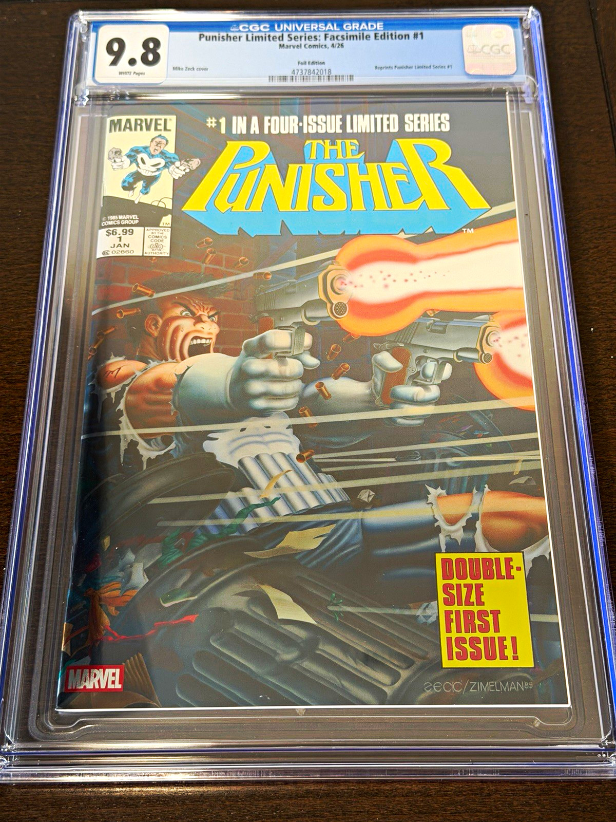 FREE SHIPPING Marvel The Punisher #1 Foil Variant CGC 9.8 - Facsimile