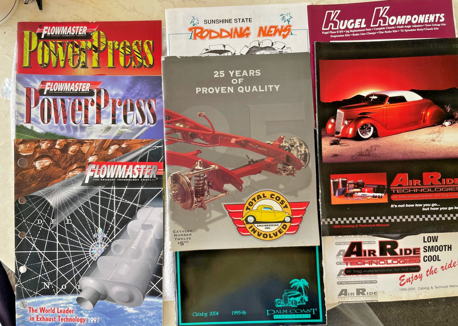 9 VTG 1990s Hot Rod Air Ride FlowMaster Parts Reference Catalog Rodding News