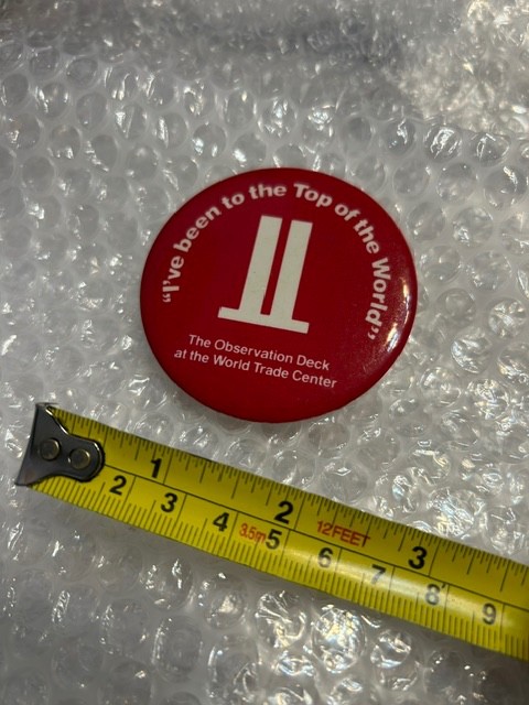 Vintage Pre-9/11 World Trade Center Observation Deck TOP OF THE WORLD Pin Button
